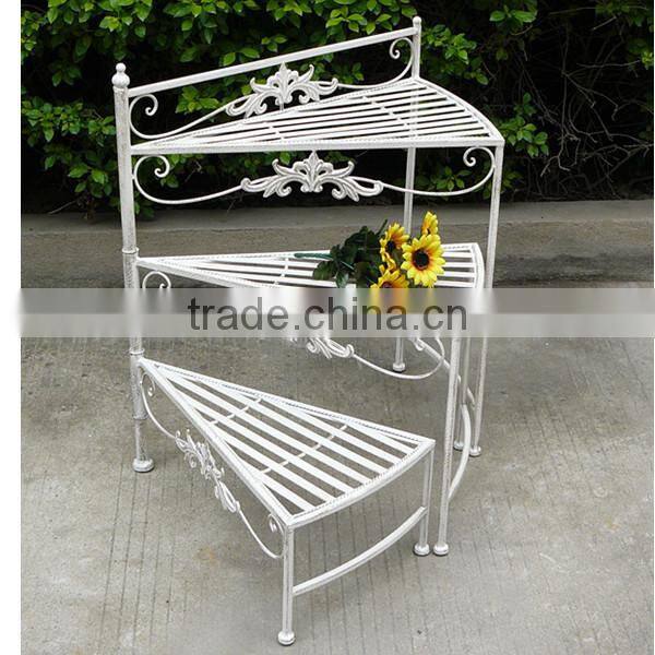Folding Gentle Carves corner flower stand