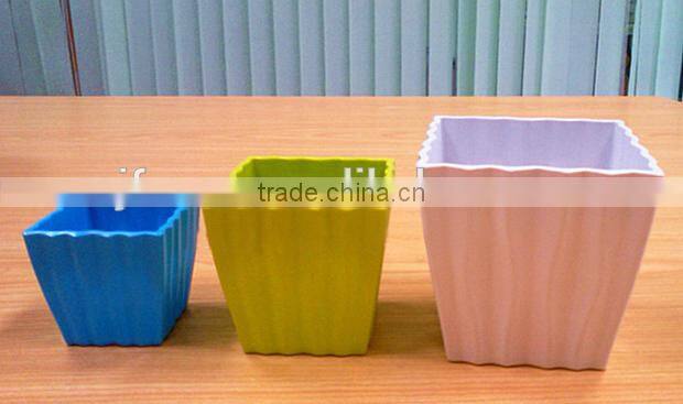 Modern decor small colored rectangular resin flower pots