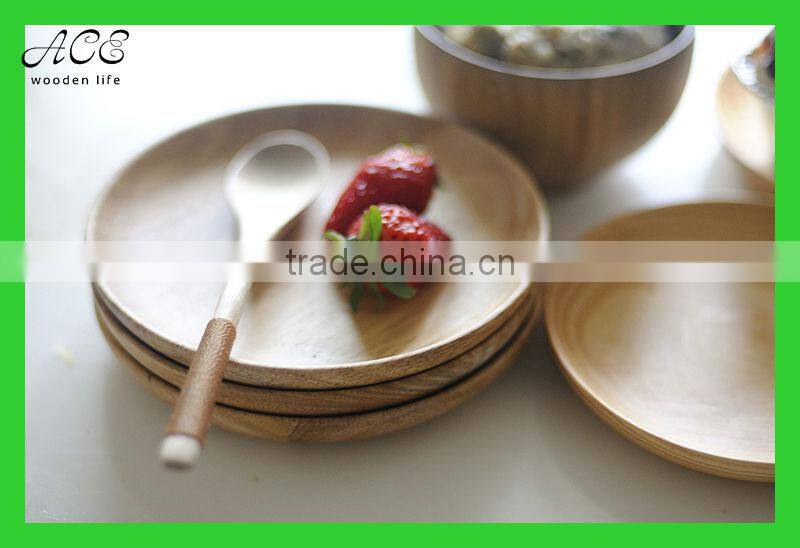 Custom round wood plate Round wooden tray Wood plate