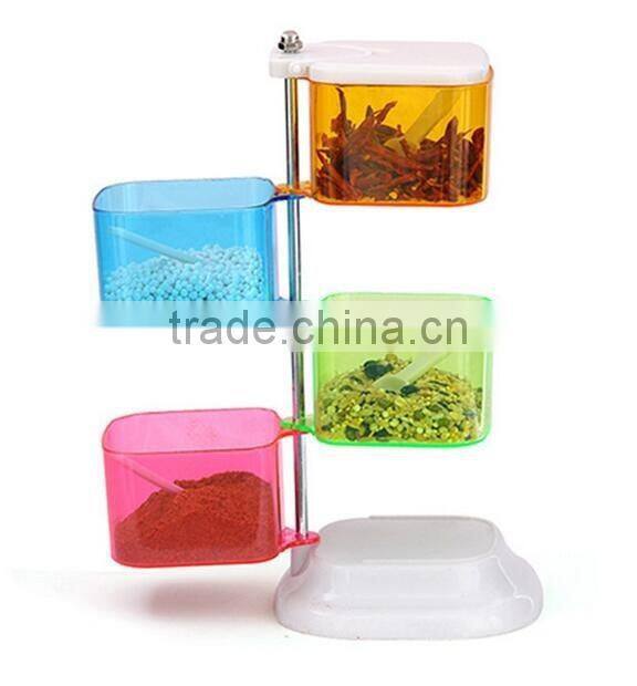 CY137 Colorful Magical Rotating Seasoning Storage Cans Boxes spice holer