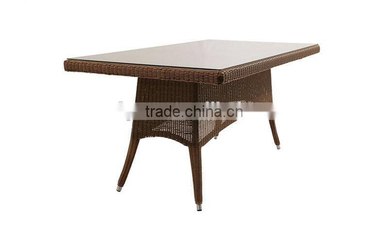 2017 Trade Assurance High Quality Laguna Outdoor Poly Round Rattan wicker garden table furniture