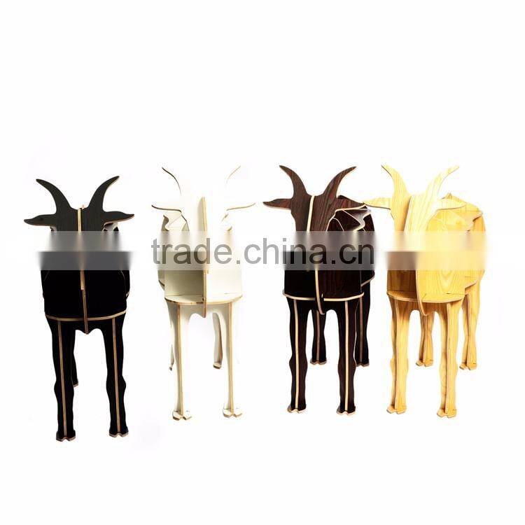 Goat Puzzle Table,Creative Animal Furniture,MDF DIY Assembled Goat Table For Fashion Living Room,Wooden Animal Furniture