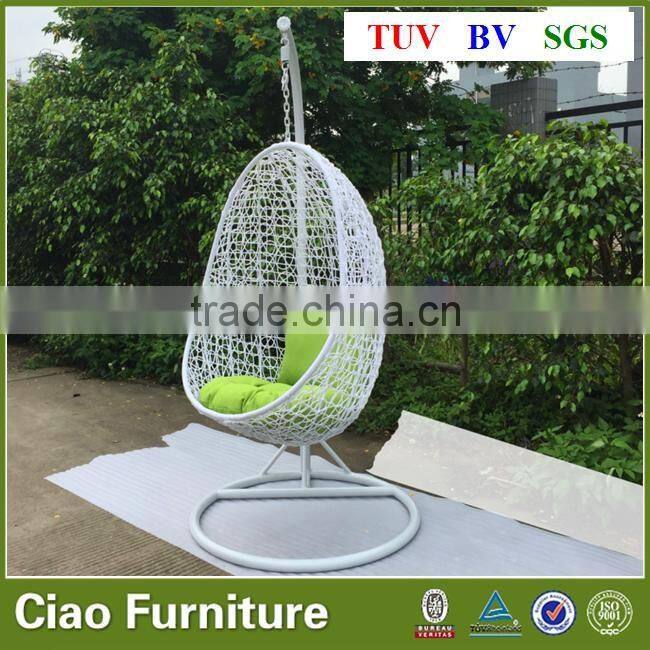 Rattan hanging egg chair outdoor swing chair