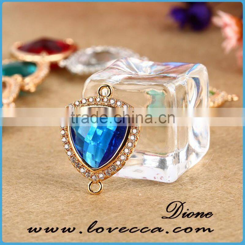 Decorative DIY glass stone jewelry facted colored glass cut stones