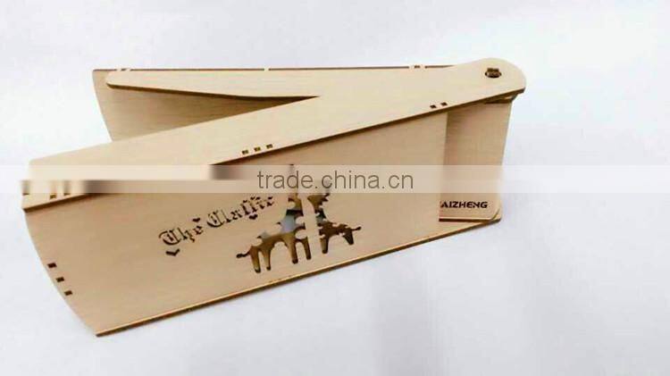 hot selling large capacity cheap custom pattern student wooden pencil case