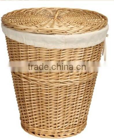 willow material laundry basket cloth used laundry cart