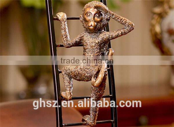 christmas decoration plastic figure table decor polyresin monkey sculpture