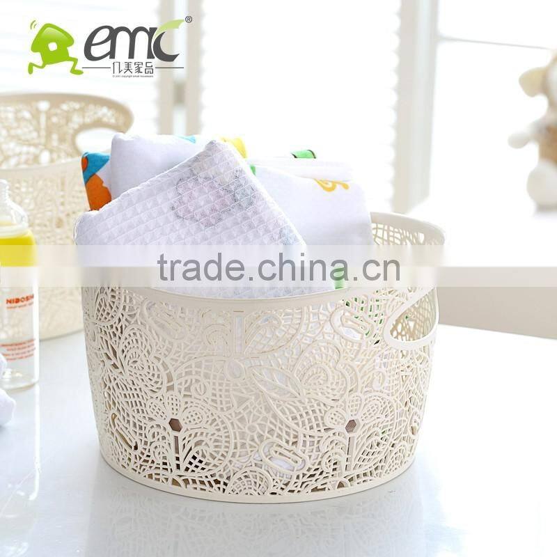 Lace Design Plastic Basket, Lace baskets, Plastic Round shape basket