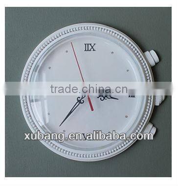 wood finish home decor round wall clock