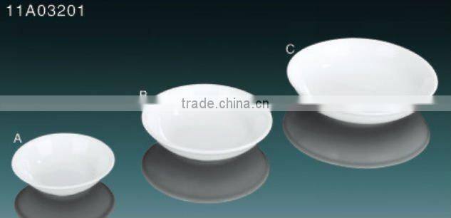 Tony snow white ceramic various size sauce dish