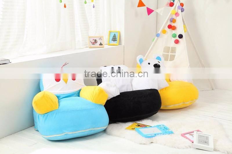 2016 alibaba new colorful cartoon children safe lazy bean bag kids sofa nursery school indoor playground kid furniture toy