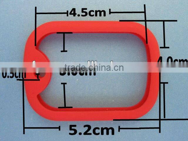 custom 4cm*4cm silicone dog tag