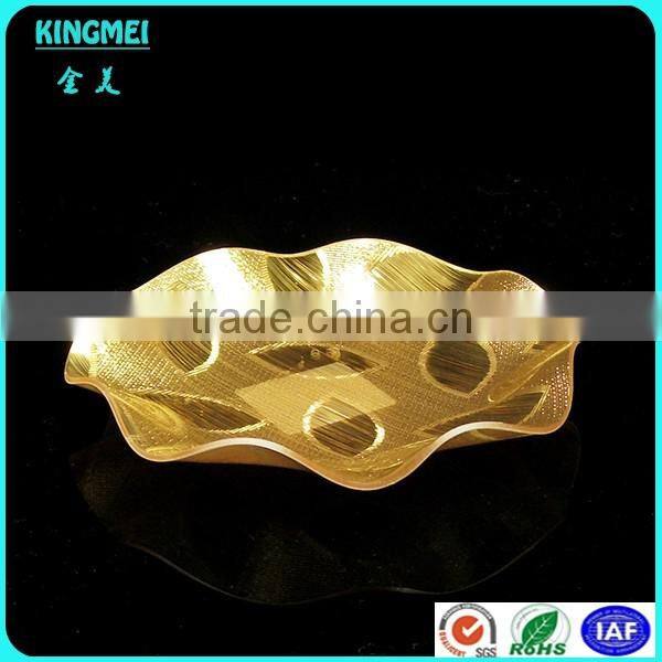 luxury Design Promotional High Foot style Acrylic Fruit Tray,Plastic Container and dishes