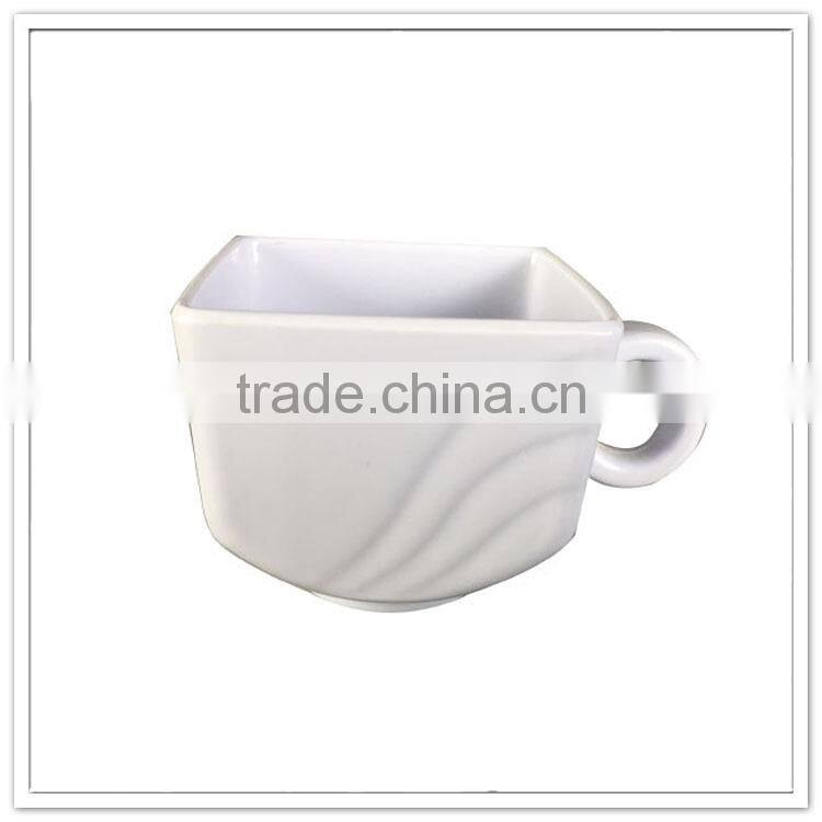 Houseware items cheap China drinkware melamine white plastic tea cups in bulk