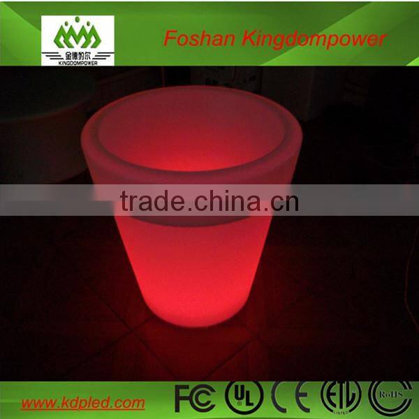 Plastic color changing waterproof LED rechargeable flashing planter