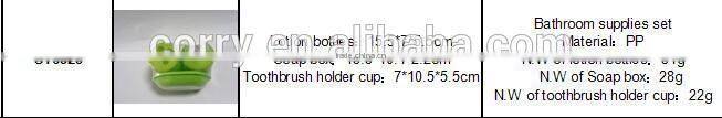plastic Bathroom supplies set/bathroom sets /bathroom items