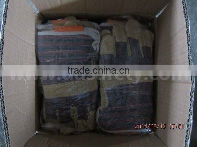 DDSAFETY Pig Leather Gloves With Cotton Back Safety Gloves