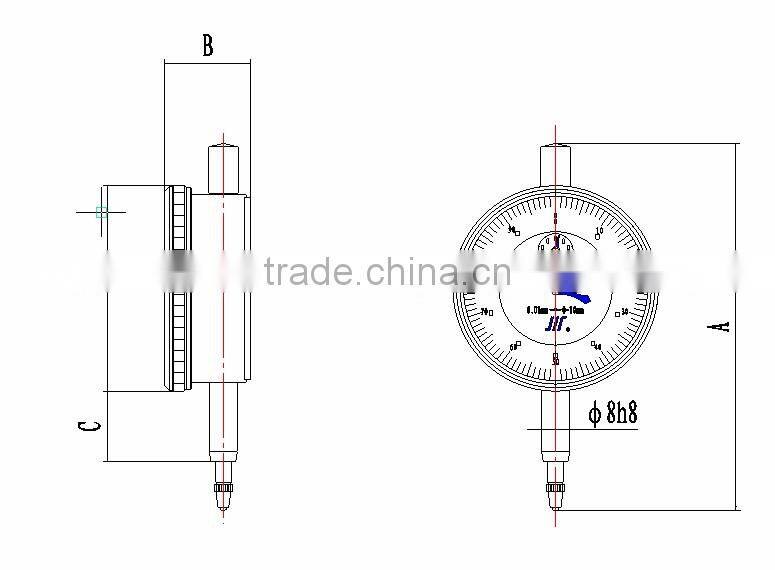 Highly Precise Large Range Dial Indicators Easy Reading
