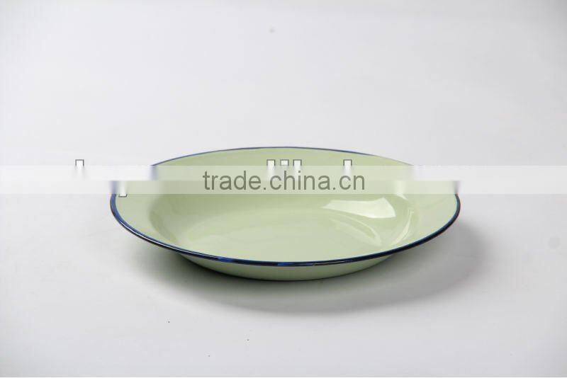 enamelware 14-26cm white porcelain enamel unpatterned soup plates plain