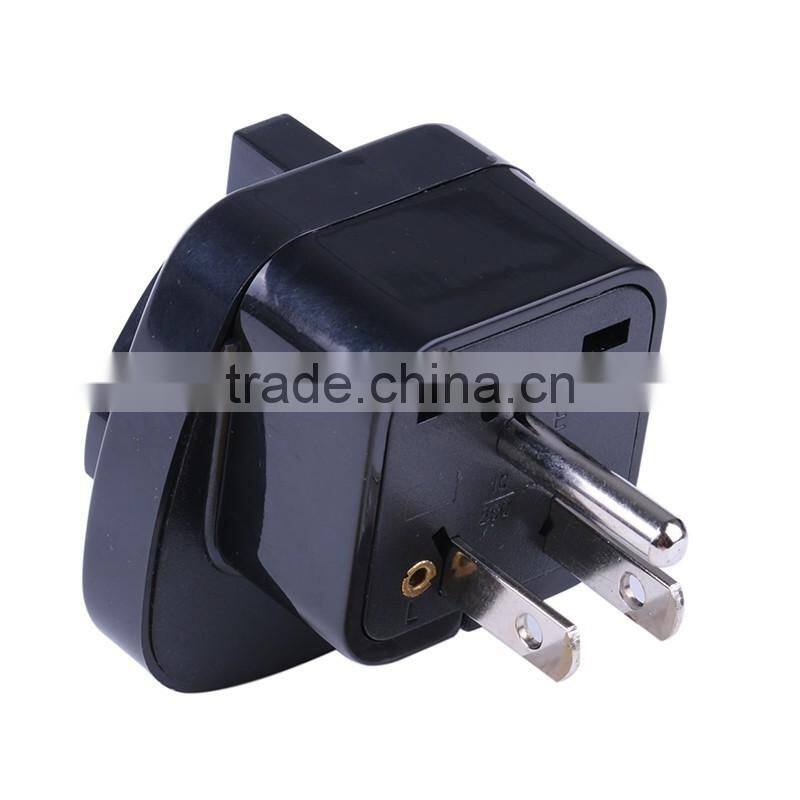 American standard 1 round two flat pins 10A 250V AC European multi-function jack 2P + E grounded adapter plug SD-5