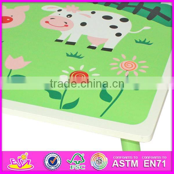 Lovely wooden table and chair toy for kids,wooden toy table and chair set for children,cute wooden table and chair W08G129