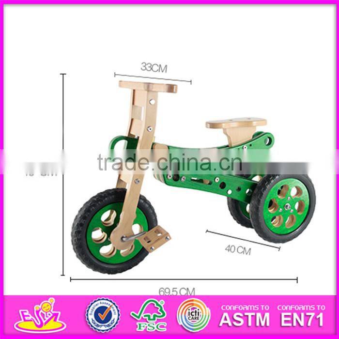 2016 new design children wooden mini toy bike, hot sale kids wooden mini toy bike W16C151