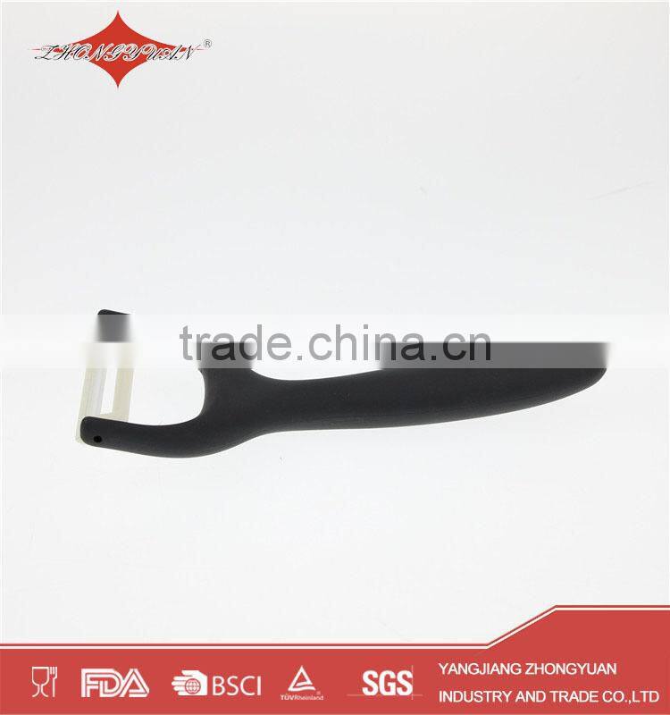 multi-function ceramic blade potato vegetable peeler with rubber handle