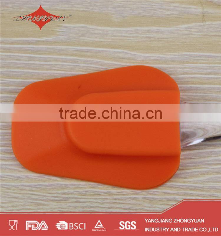 Eco-friendly big size head silicone spatula with translucent handle