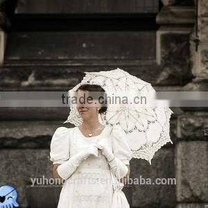 victorian style white lace crafts parasol for promotion