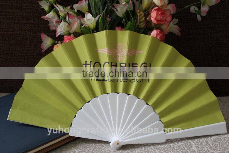 2015 new Spanish plastic foldable fan for advertising