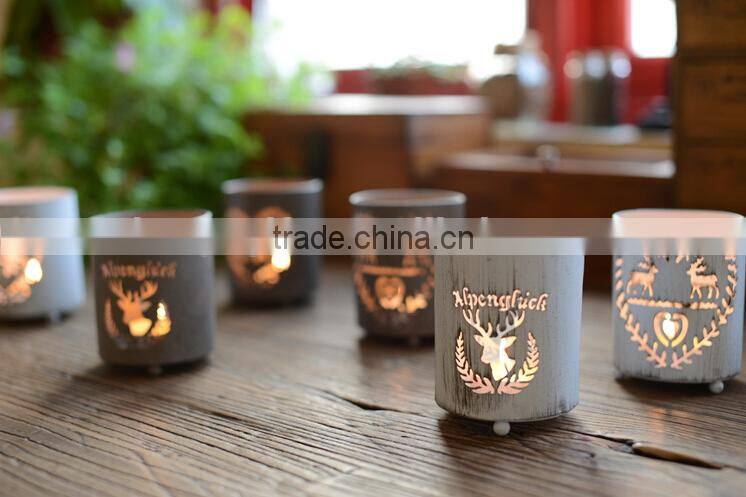 Pattern holder creative gifts iron ornaments wholesale metal crafts Christmas candle holder for gifts