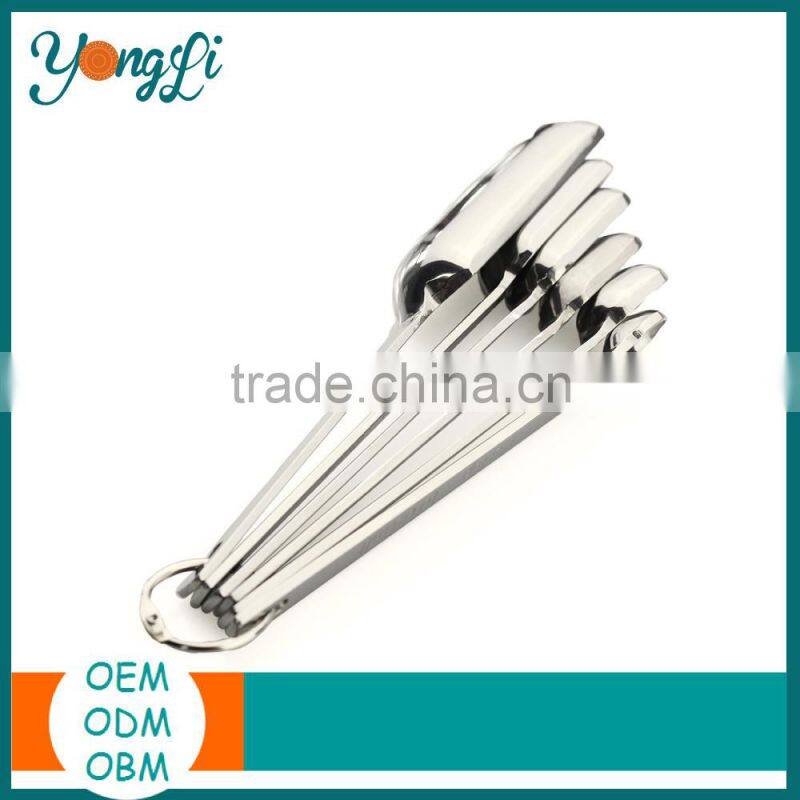 Salad Servers Measuring Spoons for Measuring Dry and Liquid Ingredients Metal Stainless Steel Kitchen Measuring Tools