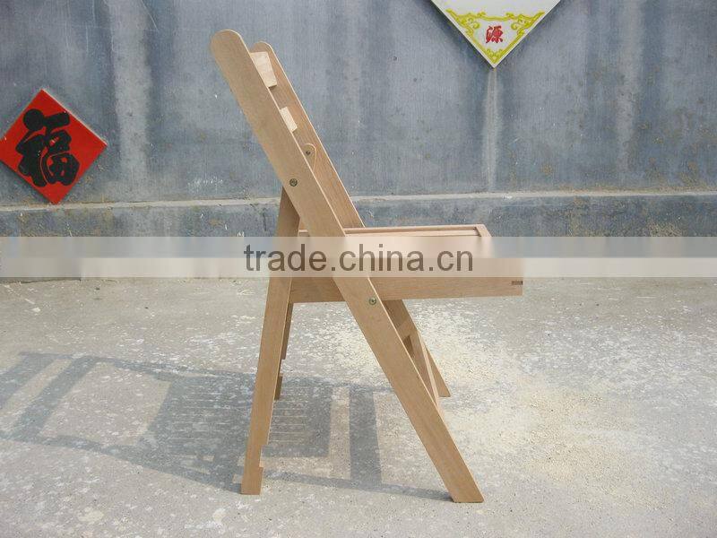 new product natural light wooden dining slat folding chair