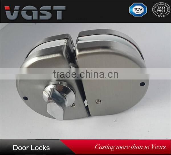 stainless steel tempered glass doors lock for 8-12mm glass
