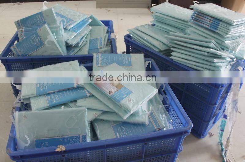 High quality used home goods thick custom pink bathroom shower curtain