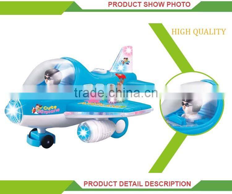Best selling children play cartoon set battery operated toy plane