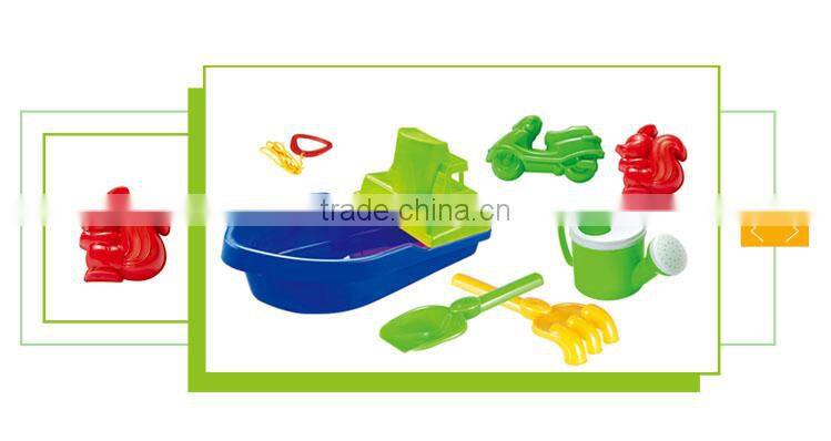 Hot sale outdoor beach toy 7pcs cheap small plastic toy boat