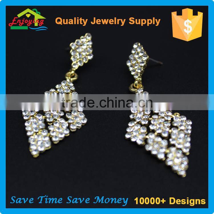 attractive modern genuine zircon earring jewelry for gift and party occasion