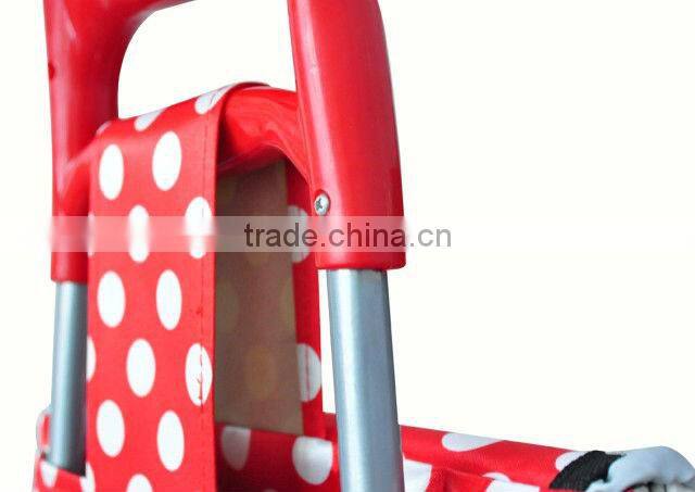 shopping trolley with detachable trolley and Dot Satin bag ,strong metal shelf trolley