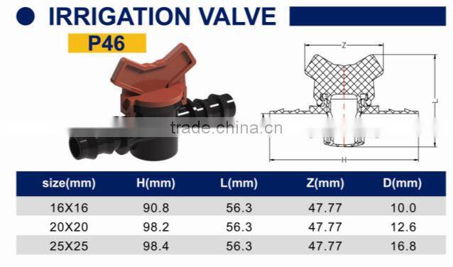 TY High quality PP compression fittings IRRIGATION VALVE eco-friendly Cheap Price Full Size factory price list discount