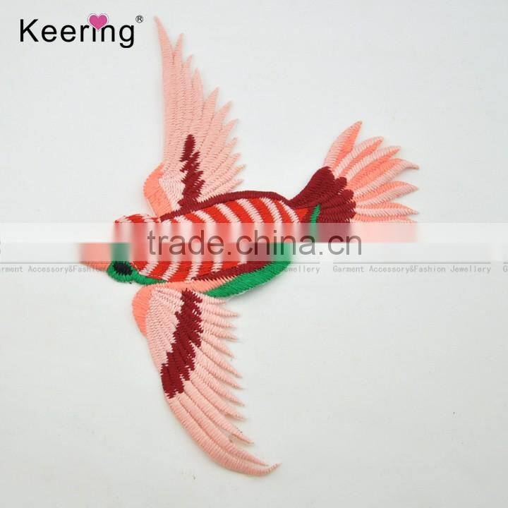 Hot sale New bird custom embroidery patch for clothing jackets WEF-106