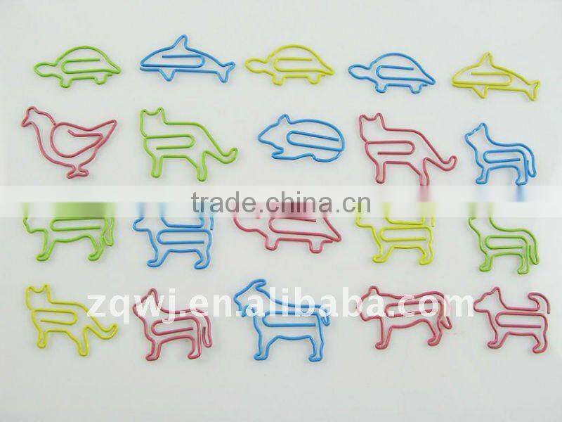Fancy airplane shaped colorful paper clips