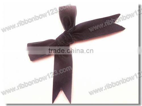 black velvet bow ribbon as cloth bow & garment accessory