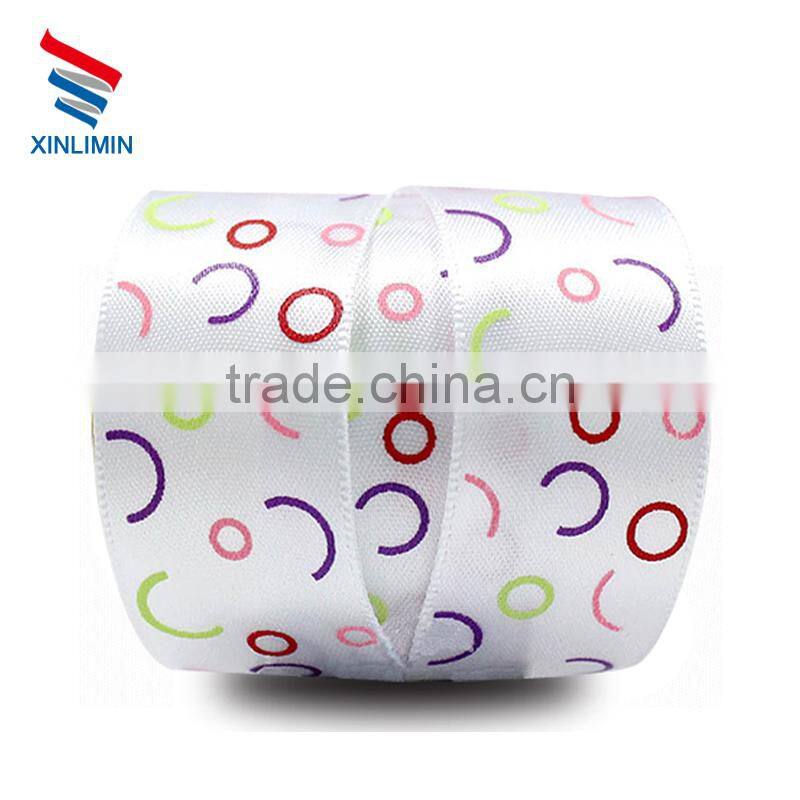 China Factory Custom Printed Wholesale Polyester Satin Ribbon