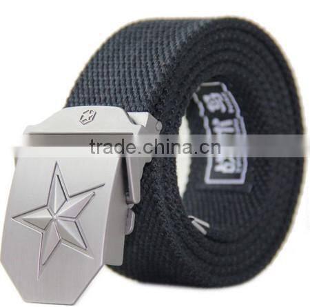 high quality black canvas belt custom canvas belt