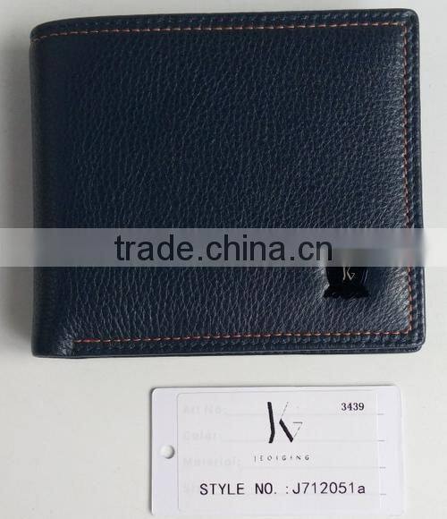 2017 customized top sale wallet handmade quality Mens Leather Wallet J712051a