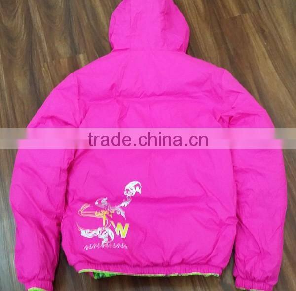 wholesale winter coat reversible style stock lot garments