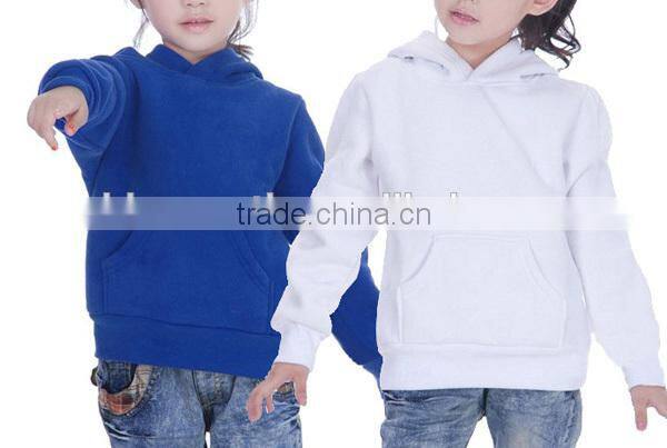 OEM service cheap 100% cotton plain white sweatshirt, Children Plain Hoodies for kids