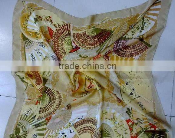 stock printed silk satin Scarf square scarves small moq