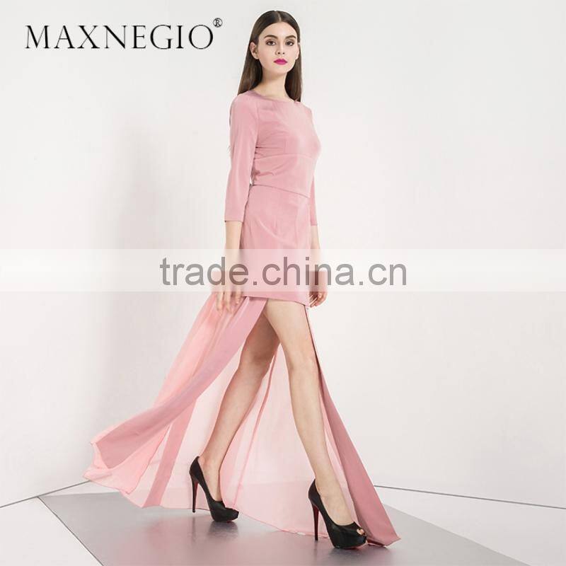 Guangzhou Wholesale Fashion Elegant Pink Sweetheart Evening Dress for Lady